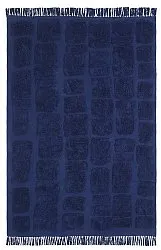 Shaggy rugs - Salem Natural Cotton Shaggy (dark blue)