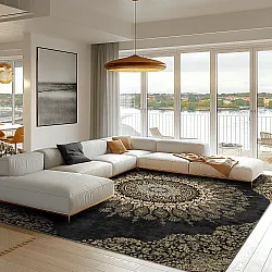 Wilton rug - Sandrigo (black/gold)