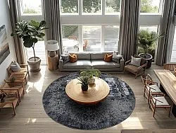 Round rug - Santi (bluish grey/white)