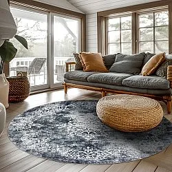 Round rug - Santi (bluish grey/white)