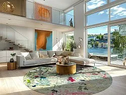 Round rug - Satriano (grey/multi)