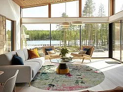 Round rug - Satriano (grey/multi)