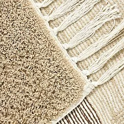 Shaggy rugs - Siberia Natural Cotton Shaggy (beige/brown)