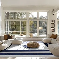 Wilton rug - Soros (blue/white)