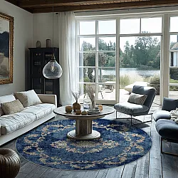 Round rug - Taknis (blue)