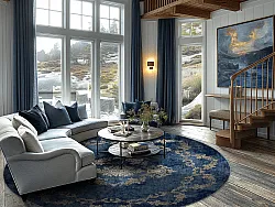 Round rug - Taknis (blue)