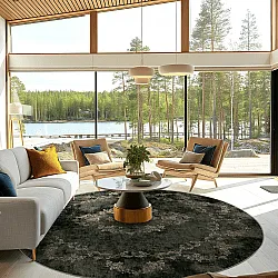 Round rug - Taknis (dark green)