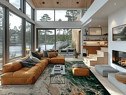 Wilton rug - Tamalous (beige/green)