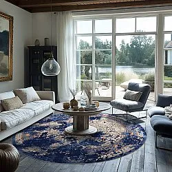 Round rug - Temima (blue)