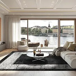 Wilton rug - Tilos (black/white)