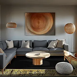 Wilton rug - Tilos (black/gold)