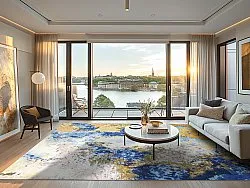 Wilton rug - Travale (blue/yellow/multi)