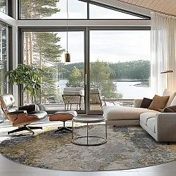 Round rug - Travale (grey/multi)