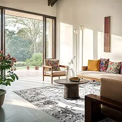 Wilton rug - Tulum (black/white)