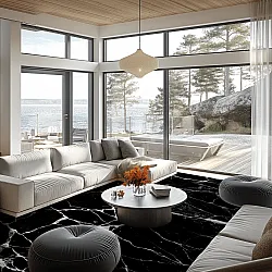 Wilton rug - Vieste (black/white)