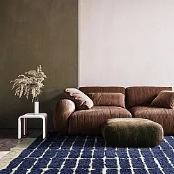 Shaggy rugs - Zola Natural Cotton Shaggy (blue)