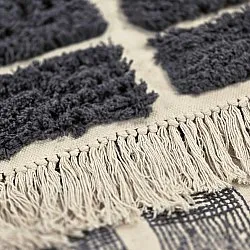 Shaggy rugs - Zola Natural Cotton Shaggy (dark grey)