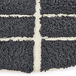 Round rug - Zola Natural Cotton Shaggy (dark grey)