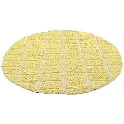 Round rug - Zola Natural Cotton Shaggy (yellow)