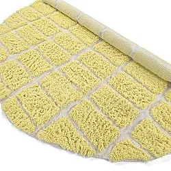 Round rug - Zola Natural Cotton Shaggy (yellow)