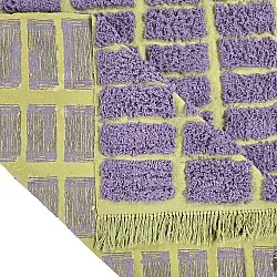 Shaggy rugs - Zola Natural Cotton Shaggy (purple)