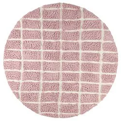 Round rug - Zola Natural Cotton Shaggy (pink)
