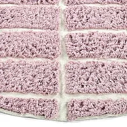 Round rug - Zola Natural Cotton Shaggy (pink)