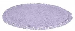 Round rug - Alba Natural Cotton Shaggy (purple)