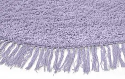 Round rug - Alba Natural Cotton Shaggy (purple)
