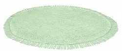 Round rug - Alba Natural Cotton Shaggy (light green)