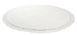 Round rug - Alba Natural Cotton Shaggy (white)