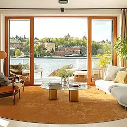 Round rug - Lynton (orange)
