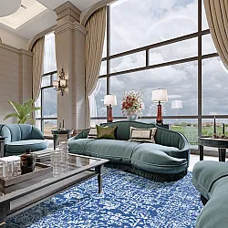 Wilton rug - Menfi (blue)