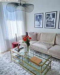 Shaggy rugs - Janjira (white)