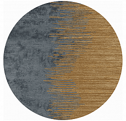 Round rug - Mileto (grey/gold)