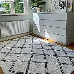 Shaggy rugs - Morocco (black/white)