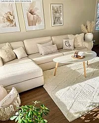 Shaggy rugs - Rostock (offwhite)