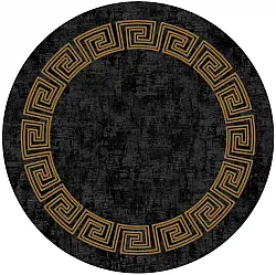 Round rug - Myra (black/gold)