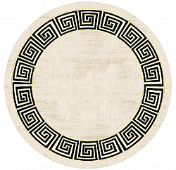 Round rug - Mytos (beige/black)