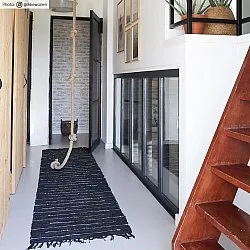 Rag rugs - Nordal Design (black, 100% leather)