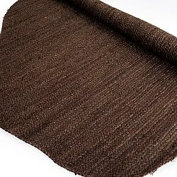 Irregular round jute rug - San Francisco (brown)