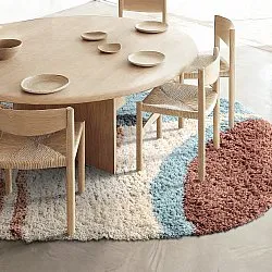 Oval rug - Tropea Natural Cotton Shaggy (multi)