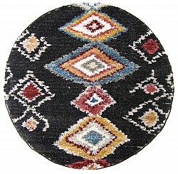 Round rugs - Macchia (black/multi)