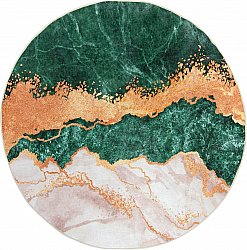 Round rug - Padova (green/orange)