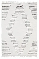 Rag rug - Palani (white/black)