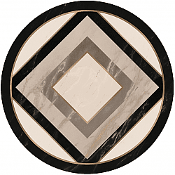 Round rug - Pavia (beige/black)