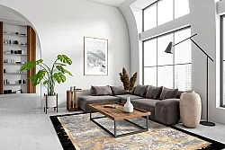 Wilton rug - Peri (black/multi)
