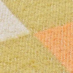 Throws - Wool blend throw - Audrey Check (beige/yellow/orange)