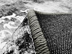 Round rug - Santi (dark grey/white)