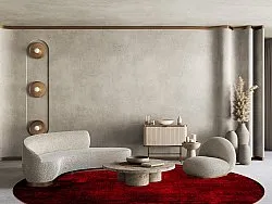 Round rug - Frome (red)